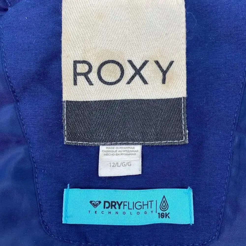 Roxy Purple White Mountain Print Winter Coat | Girls 12 Regular